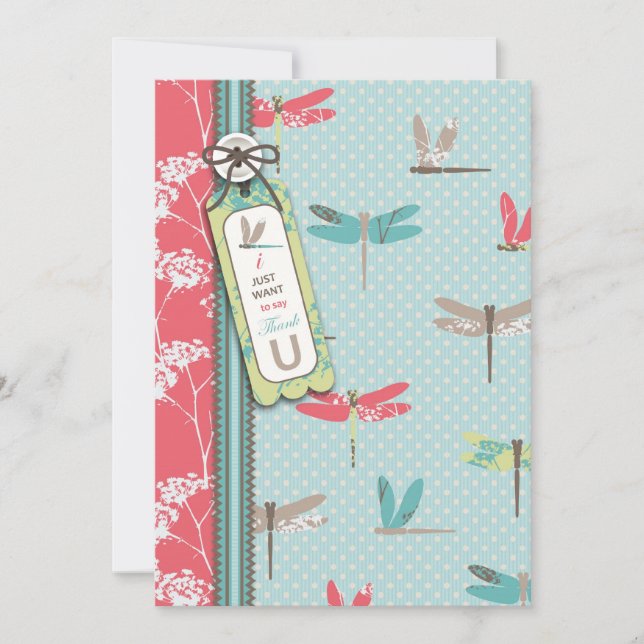 Agradecimento A libélula sonha o cartão 2 de TY (Frente)