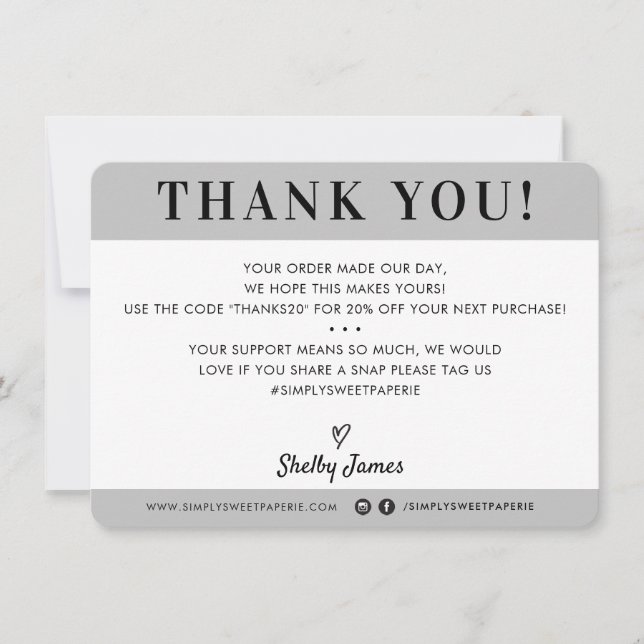 AGRADECIMENTO A VOCÊ cinzas simples modernas e pro (Frente)