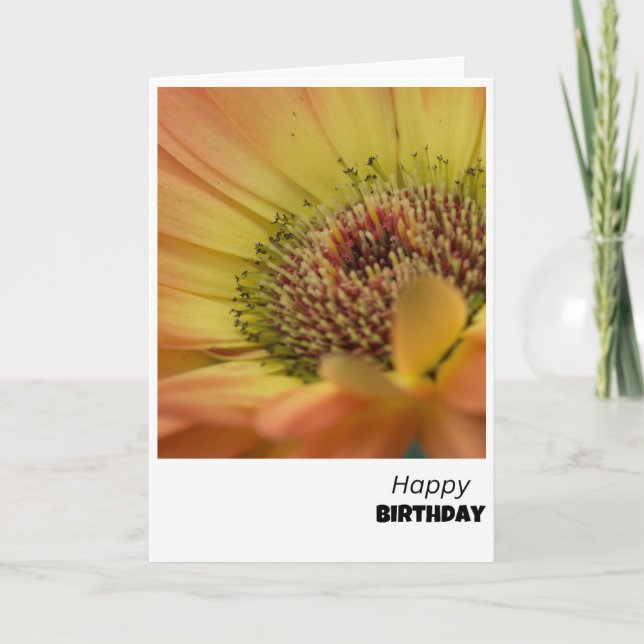 Agradecimento Alegria Brilhante - Cartão de Aniversário Floral (Frente)