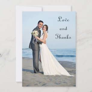 Agradecimento Amor & Agradecimentos - Cartão Plano de Casamento