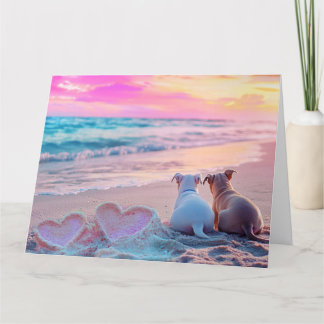 Agradecimento Amor de Cão na Praia, Cartão de Coração