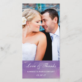 Agradecimento Amor Puro / Cartão com fotos de Casamento por Aqua