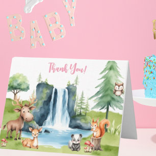 Agradecimento Animais Da Floresta Agradecemos Seu Cartão De Chá