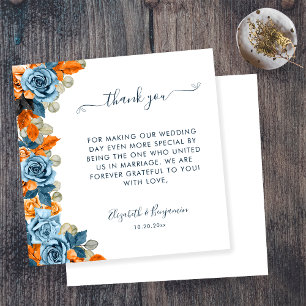 Agradecimento ao Oficiante de Casamento Azul Marin