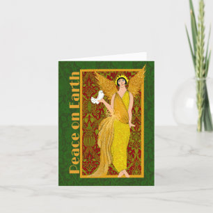 Agradecimento Art Nouveau William Morris Cartão de Férias de Nat