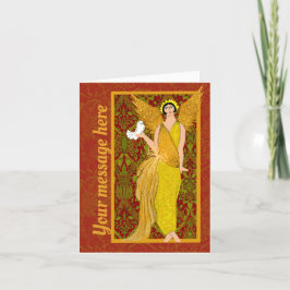 Agradecimento Art Nouveau William Morris Cartão de Natal Retroat