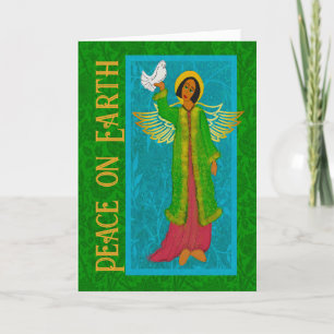 Agradecimento Art Nouveau William Morris Cartão de Natal Retroat
