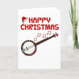 Agradecimento Banjo Cartão de Natal Banjoist Musical