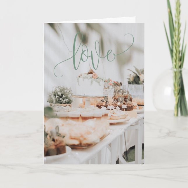 Agradecimento Belo Cartão de Saudação de Casamento/Aniversário (Frente)