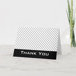 Agradecimento Black/White Strike 2 Obrigado Cartão de Saudação