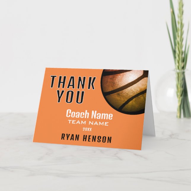 Agradecimento Bola Metálica Moderna Obrigado Cartão de Treinador (Frente)