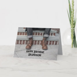 AGRADECIMENTO BOOT GRANDSON CARTÃO DE ANIVERSÁRIO