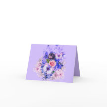 Buquê Floral de Outono Elegante Cartão de Agradeci