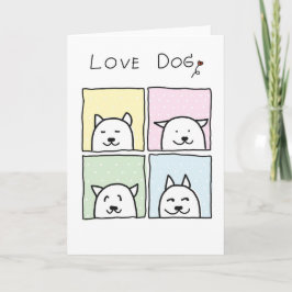 Agradecimento "Cachorros do Amor" Cartão de saudação para alguém