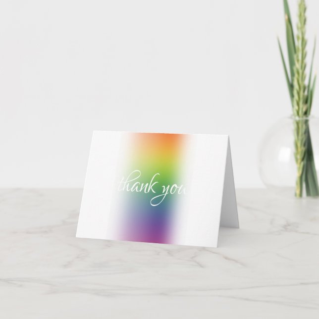 Agradecimento Caligrafado Moderno Abstrato Colorid (Frente)