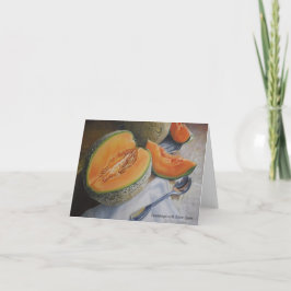 Agradecimento Cantaloupes com Cartão de Atenção à Spoon de Prata