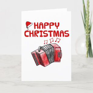 Agradecimento Cantor Folk de Cartão de Natal Acordião