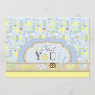 Agradecimento Cartão 2 do bebê TY de Serengeti