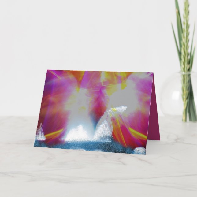 Agradecimento Cartão Aurora Borealis de Ano Novo (Frente)