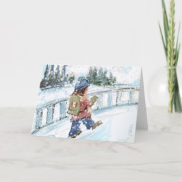 Agradecimento Cartão canadense de férias de inverno
