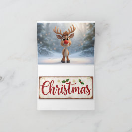 Agradecimento cartão com escrita de natal e imagens de natal