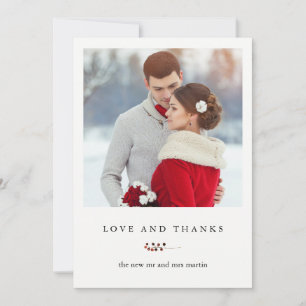 Agradecimento Cartão com fotos de Amor e Obrigados da Berries Wi