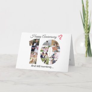 Agradecimento Cartão com fotos de aniversário de casamento de de