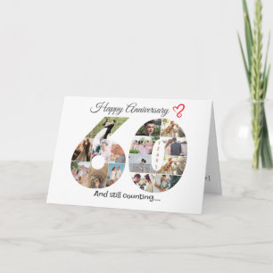 Agradecimento Cartão com fotos de aniversário de casamento de se