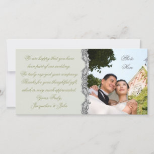 Agradecimento Cartão com fotos de casamento