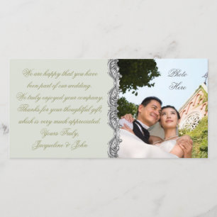 Agradecimento Cartão com fotos de casamento