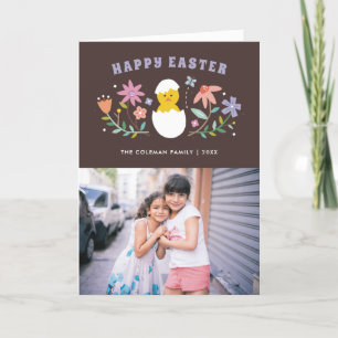 Agradecimento Cartão com fotos de Feriado de Páscoa Floral Incha