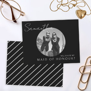 Agradecimento Cartão com fotos de Madrinha de casamento de propo