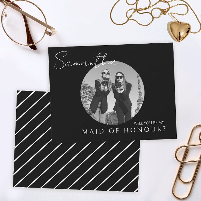 Agradecimento Cartão com fotos de Madrinha de casamento de propo (Criador carregado)