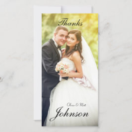 Agradecimento Cartão com fotos de Obrigados de casamento