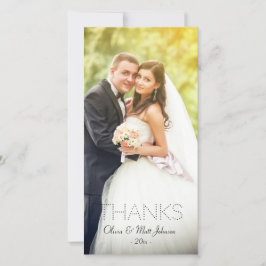 Agradecimento Cartão com fotos de Obrigados de casamento