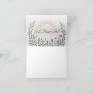 Agradecimento Cartão de Abertura Floral Soft Mama Club