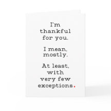 Cartão de Ação de Graças Engraçado