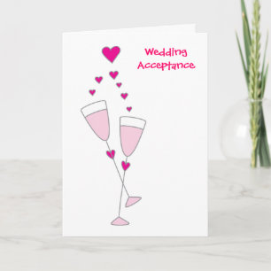 Agradecimento Cartão de aceitação de casamento com brinde simple