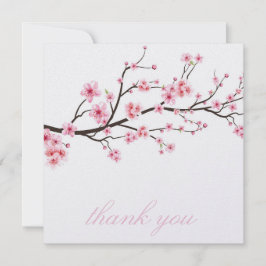 AGRADECIMENTO CARTÃO DE AGRADECIMENTO: FLORES DE SAKURA CEREJEIR