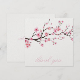 AGRADECIMENTO CARTÃO DE AGRADECIMENTO: FLORES DE SAKURA CEREJEIR
