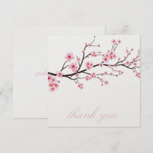 AGRADECIMENTO CARTÃO DE AGRADECIMENTO: FLORES DE SAKURA CEREJEIR