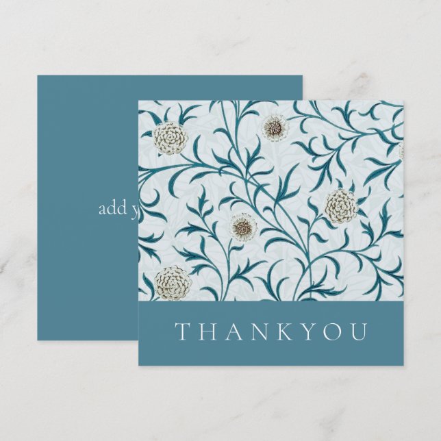 AGRADECIMENTO CARTÃO DE AGRADECIMENTO: WILLIAM MORRIS : DESIGN F (Frente/Verso)