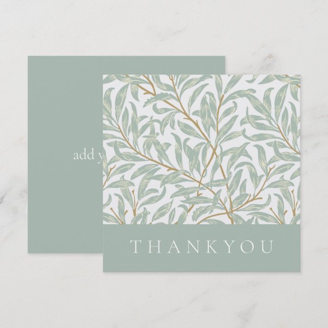 AGRADECIMENTO CARTÃO DE AGRADECIMENTO: WILLIAM MORRIS : WILLOW D (Frente/Verso)