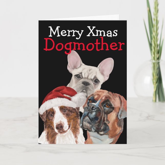 Agradecimento Cartão de água de Natal personalizado do seu cão (Frente)