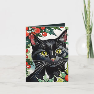 Agradecimento Cartão de Água de Natal Preto