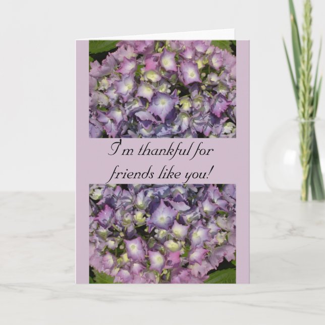 Agradecimento Cartão de amizade (Frente)