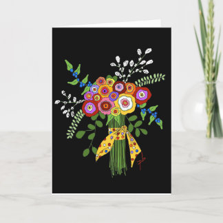 Agradecimento Cartão de amizade dobrado.