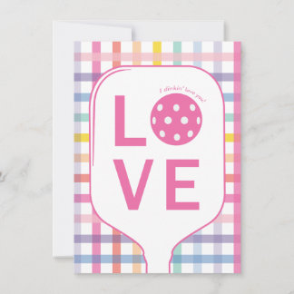 Agradecimento Cartão de Amor de Pickleball | Eu acho que te amo