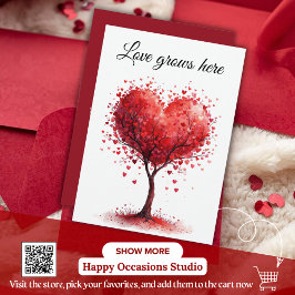 Agradecimento Cartão de Amor de São Valentim | Romântico para El