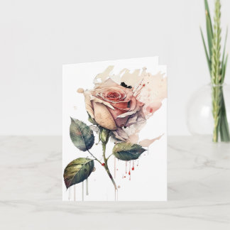 Agradecimento Cartão de Amor Rosa Rubor